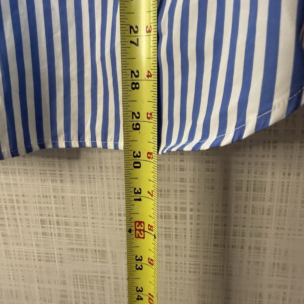 Frank And Eileen Color Block Striped Button Up Long Sleeve Multicolor L Italy - Picture 8 of 9